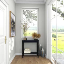 Traditional Wood Console Table Black - Olivia & May -Olivia & May GUEST 51be339e 9352 4fb9 9f8d 6d2ea9196059