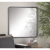 Contemporary Iron Metal Wall Mirror Gray - Olivia & May