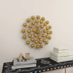 Metal Starburst Wall Decor With Orb Detailing Gold - Olivia & May -Olivia & May GUEST 525c4ebc 378b 4b26 9b51 c6d5bb34a080