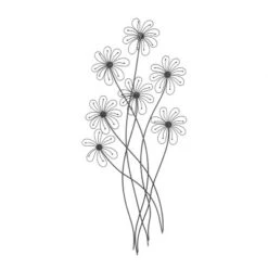 Metal Floral 3D Wire Wall Decor With Crystal Embellishments Black - Olivia & May -Olivia & May GUEST 531835e3 39f0 459d 8cf5 d5e8b996726f