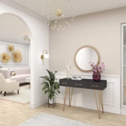 Contemporary Metal Wall Mirror Gold - Olivia & May -Olivia & May GUEST 5332f1b3 5204 437d b9d8 96a935451260