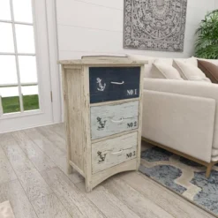 Wood 3 Drawer Chest White - Olivia & May -Olivia & May GUEST 53b6980a fa33 46f0 90a3 b9b6b535ac32