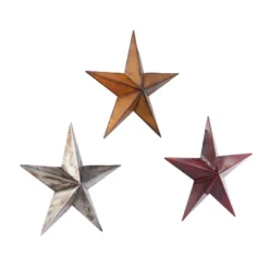 Set Of 3 Iron 12.5" Rustic Stars Wall Décor - Olivia & May -Olivia & May GUEST 546e66f6 0f89 4031 9bf3 58fde484df86