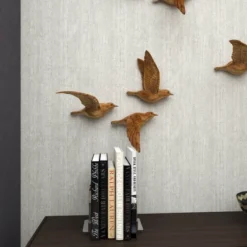 Resin Bird Metallic 3D Sculpted Wall Decor Set Of 3 Gold - Olivia & May -Olivia & May GUEST 5490f1b5 da15 45a2 beea 263e07ab1a52