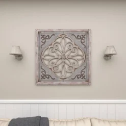 Farmhouse Wood Wall Decor Gray - Olivia & May -Olivia & May GUEST 55696814 5734 4a47 a897 4aa9ab492002