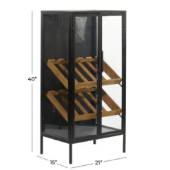 Contemporary Wood Standing Wine Rack Black - Olivia & May -Olivia & May GUEST 558fa2fb 8583 4cf1 9070 0c7ea8c62fe0