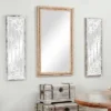 Bohemian Wood Beaded Frame Wall Mirror With Distressing Light Brown - Olivia & May -Olivia & May GUEST 563a7243 e65b 4656 b3a6 dd0aaeeabca1