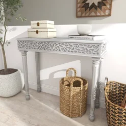 Farmhouse Mango Wood Console Table - Olivia & May 24 Farmhouse Mango Wood Console Table - Olivia & May -Olivia & May GUEST 569844e3 d0b8 4ce6 b07f f23733465c87