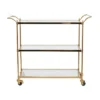 Modern 3 Shelf Metal Bar Cart Brass - Olivia & May -Olivia & May GUEST 569d11da 3962 42a7 89e8 ef436792013c