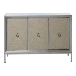 Glam Wood Cabinet Gray - Olivia & May