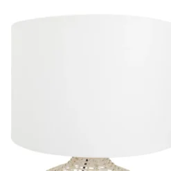 Coastal Rattan Table Lamp With Drum Shade Beige - Olivia & May -Olivia & May GUEST 574ab959 279b 422f 9a8f 8014cc16ebde