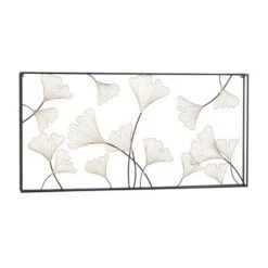 Metal Floral Wall Decor With Black Frame Gold - Olivia & May -Olivia & May GUEST 57abe423 c05b 4964 ad04 79c5b4879690