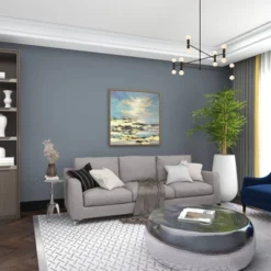 Canvas Geode Landscape Framed Wall Art With Gold Frame Blue - Olivia & May -Olivia & May GUEST 5804ef0b 29b2 4658 b9a9 ebbb97ff8ff5