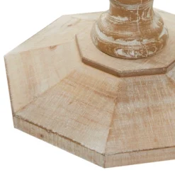 Farmhouse Whitewashed Wood Accent Table Brown - Olivia & May -Olivia & May GUEST 58b58eff 2e17 45f8 ae28 875e2c929fc8