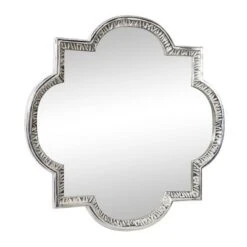 Aluminum Quatrefoil Wall Mirror Gray - Olivia & May -Olivia & May GUEST 594219e0 3aa3 4942 a7a4 fac32b295465
