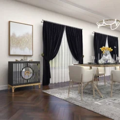 Art Deco Contemporary Mirrored Wood Cabinet Black - Olivia & May 37 Art Deco Contemporary Mirrored Wood Cabinet Black - Olivia & May -Olivia & May GUEST 59577ac3 af66 4cfa 9348 faf0829f73bd