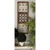 Wood Geometric Intricately Carved Wall Decor With Bells Set Of 3 Brown - Olivia & May