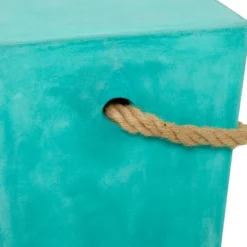 Contemporary Outdoor Accent Table - Aquamarine - Olivia & May -Olivia & May GUEST 5980c69f bb1f 40b1 bbfb 3f954484e37e