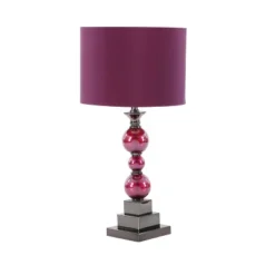 Glam Glass Table Lamp Set Of 2 Red - Olivia & May -Olivia & May GUEST 5983973e ad5f 476f 97ae 957c0cf95717