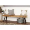 Natural Solid Wood Bench Light Brown - Olivia & May -Olivia & May GUEST 59d690be ea1b 403e 8f7a 1f14b5c00636