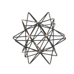 Modern Reflections Iron Geodesic Decorative Star (7") - Olivia & May -Olivia & May GUEST 5a4f08d7 af75 44f4 a0ec af0663bd4762