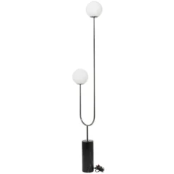 2-Light 73" X 16" Marble Orb Floor Lamp With Marble Base - Olivia & May -Olivia & May GUEST 5a890413 3770 4760 8c7e a7a0243e5585