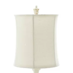 Polystone Buffet Lamp With Drum Shade White - Olivia & May -Olivia & May GUEST 5ac1b3bf af43 43b9 b0fd ecef1b491367