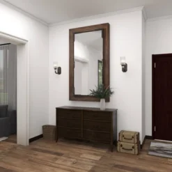 Rustic Wood Wall Mirror Dark Brown - Olivia & May -Olivia & May GUEST 5ad73199 f804 4288 bbc8 a0af415db34f