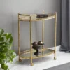 Oval Mirror Rolling Bar Cart Gold - Olivia & May -Olivia & May GUEST 5aed6b41 0642 4986 8eab 62b4e04a7ccd