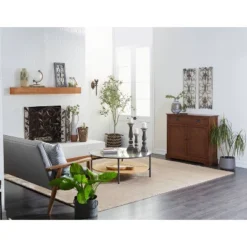 Traditional Wood Shutter Style Cabinet Brown - Olivia & May -Olivia & May GUEST 5b45f801 ebbd 4abd ae26 fc9c4beaa894