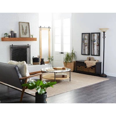 Metal Floor Lamp Torchiere Black - Olivia & May 9 Metal Floor Lamp Torchiere Black - Olivia & May - Image 7