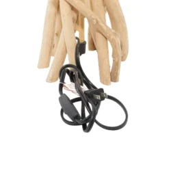 Rustic Wood Table Lamp Beige - Olivia & May -Olivia & May GUEST 5b62cccf c40e 49d5 8199 abf2ad24cd12