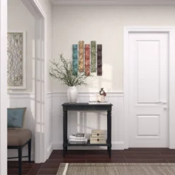 Metal Abstract 5 Wavy Panels Wall Decor With Embossed Details - Olivia & May -Olivia & May GUEST 5b7a870d 5584 4109 af85 0434819234ab