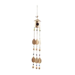 38" Iron Rustic Birdhouse Windchime Gold - Olivia & May: Decorative Garden Bell, Spot Clean, 1 Piece -Olivia & May GUEST 5b8ea84e c37b 434c 9f49 17412ce1a38c