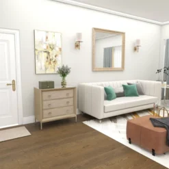 Wood And Metal Mirror Chest Silver/Gray - Olivia & May -Olivia & May GUEST 5c741069 ad65 4a92 a393 d3d44f46cb51