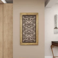 Wood Scroll Arabesque Wall Decor Brown - Olivia & May -Olivia & May GUEST 5c97ae93 ed54 4397 8477 3dea539b9477