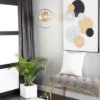 Metal Floor Lamp With Hanging Shade Gold - Olivia & May -Olivia & May GUEST 5cb45764 b1e7 45b9 b214 89beb96a54db