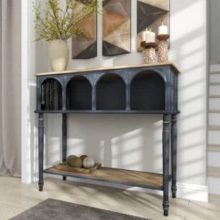 Farmhouse Wood Console Table Black - Olivia & May -Olivia & May GUEST 5d331aef 147b 4443 823a 1df7ff18ffbb