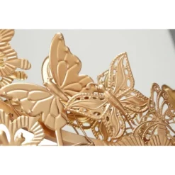 Metal Butterfly Round 3D Wall Mirror Gold - Olivia & May -Olivia & May GUEST 5d5f3d00 b137 4e9a 8dcd 0fb746b6a8f6