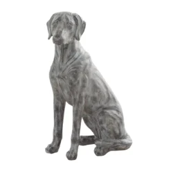 Magnesium Oxide Modern Farmhouse Dog Garden Sculpture Black - Olivia & May -Olivia & May GUEST 5db1bc1b 66cd 4a0f 842d db1fcf88b7a9