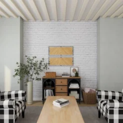 Wood Geometric Linear Carved Wall Decor With Black Frame Set Of 2 Brown - Olivia & May -Olivia & May GUEST 5df3bd84 9d0f 40f0 9f5b 9e8586473816