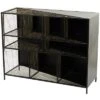 Industrial Mesh Metal Console Table Black - Olivia & May -Olivia & May GUEST 5e0907c2 23a5 4f76 9484 c92f6bee2f54