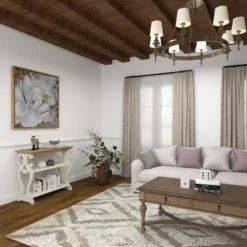 Farmhouse Wood Console Table Off White - Olivia & May -Olivia & May GUEST 5e2842cd e237 492d 9eb1 6a93fab933ec