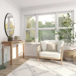 Large Farmhouse Wood Console Table Brown - Olivia & May -Olivia & May GUEST 5e5a5c59 309f 467e b07d 05490800f2a4