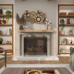 Metal Plate Wall Decor With Black Patterns Brown - Olivia & May -Olivia & May GUEST 5e951f95 752b 4b0d b74b e0b0f5d8a683