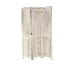 Farmhouse Wood Room Divider Screen Cream - Olivia & May -Olivia & May GUEST 5eca0374 5565 4184 9781 f3a23f7e923d