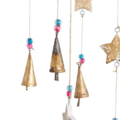32" Metal Eclectic Moon And Sun Windchime Gold/Blue/Pink - Olivia & May: Hanging Garden Decor, No Choking Hazard -Olivia & May GUEST 5f9269e0 7a11 448c a423 867410ae3f28