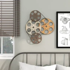 Metal Film Reels Wall Decor - Olivia & May -Olivia & May GUEST 5f9a83b1 aa12 4ae9 b340 bda3757edded