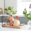 9" Ceramic Farmhouse Chicken Garden Sculpture Red - Olivia & May -Olivia & May GUEST 6010a746 df15 4e35 99db dac345debe25