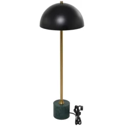 28" X 10" Metal Umbrella Style Desk Lamp With Marble Base - Olivia & May -Olivia & May GUEST 602c66db 5939 4fca bd55 51dbc2d485e3